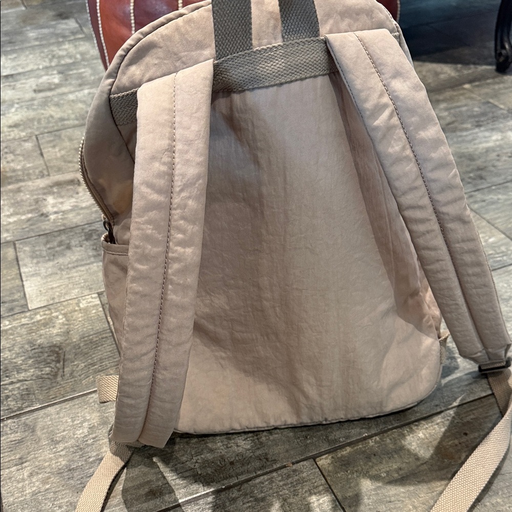 Kipling Light Beige Backpack with Fun Keychain - Picture 5 of 9
